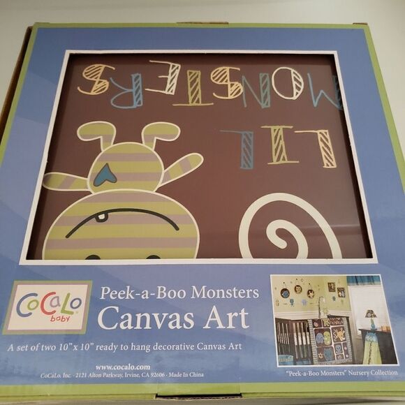 CoCaLo Baby Canvas Monsters Wall Decor Set - Picture 6 of 6